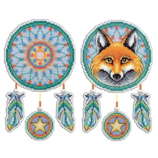 MP Studia Fox Ornament Plastic Canvas Counted Cross Stitch Kit